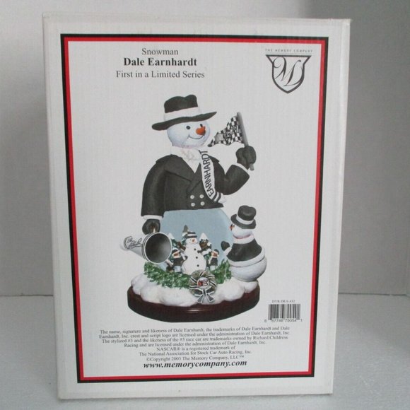 DALE EARNHARDT 2003 CHRISTMAS SNOWMAN GLOBE FIRST IN A LIMITED SERIES - Picture 2 of 12